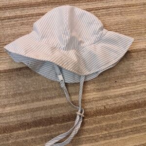 Striped Blue Kids Sun Hat
